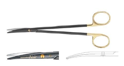 НОІР МЕТЦЕНБАУМ НОЖИЦІ ХВИЛ. ЗАТОЧ. ДЕЛ. ВИГНУТІ 200MM